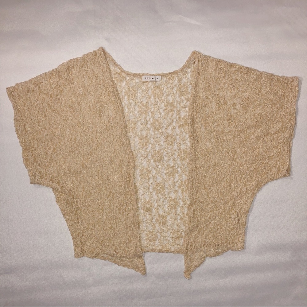 Beige Lace Cover-Up